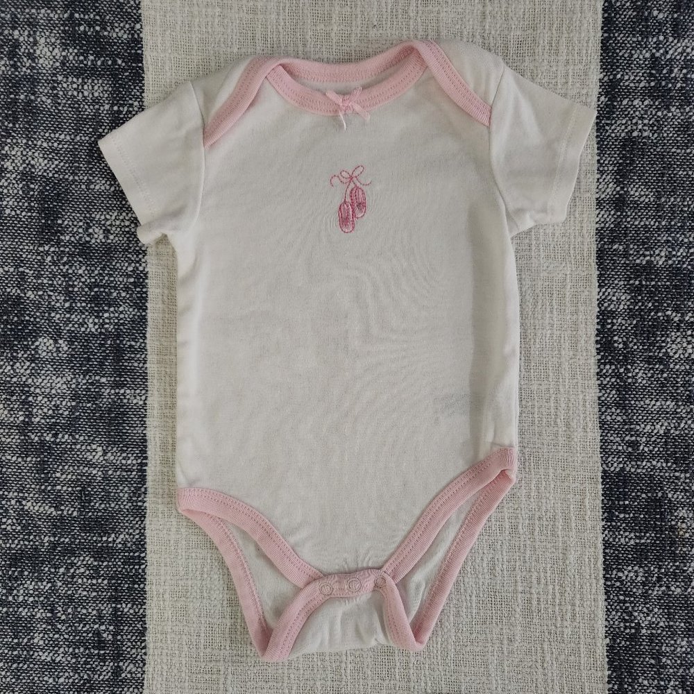 Little Me Ballerina Shoes Onesie (up to 6 months)